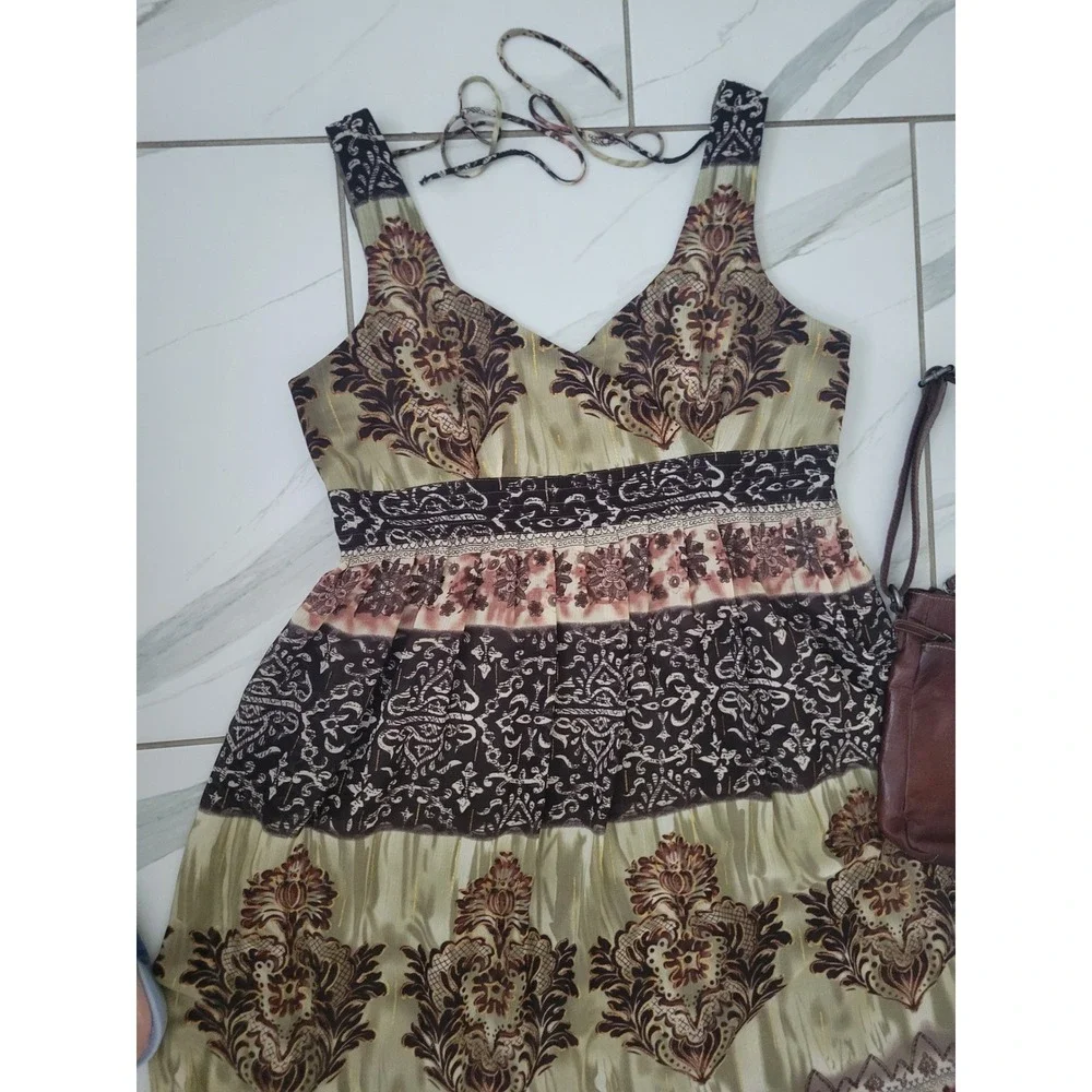 Vintage y2k Positive Attitude Festival Mini Dress Size 16 - Picture 2 of 7
